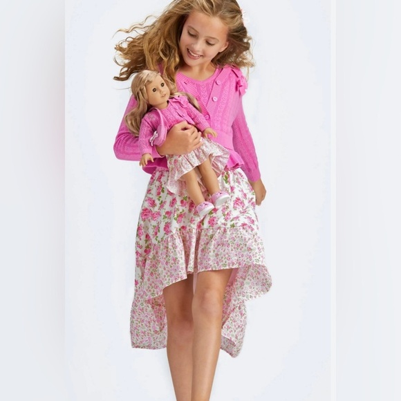 American Girl Other - NWT American Girl x Love Shack Fancy High/Low Floral Flutter Skirt Size 6